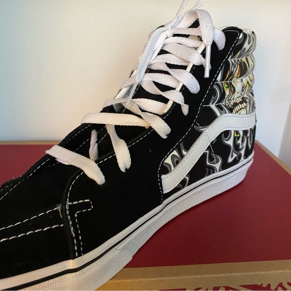 NEW Vans SK8-HI  Flame Skull Men Size 9 - Picture 7 of 10
